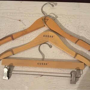 Guess Wooden Hangers Set of 3